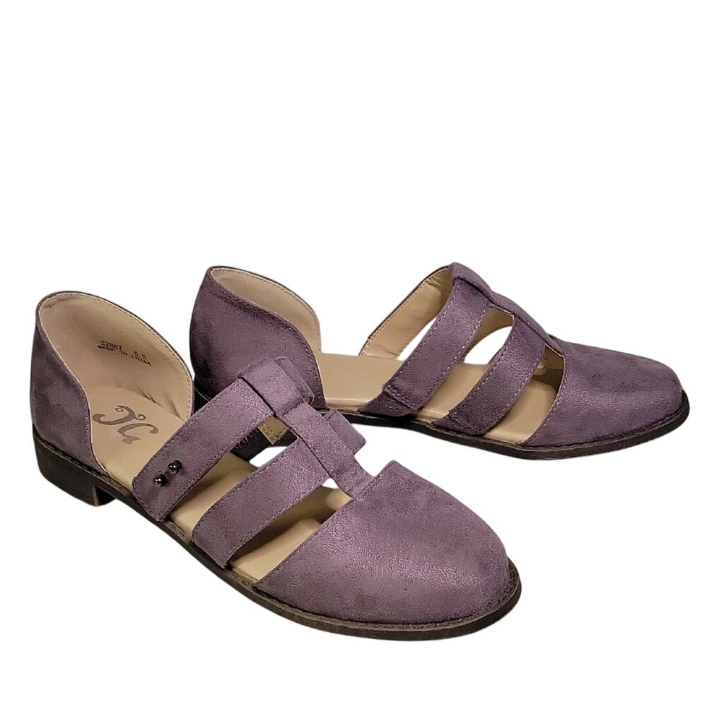 Journee Collection Clarise D'Orsay Purple Flats Womens Size 6.5 New